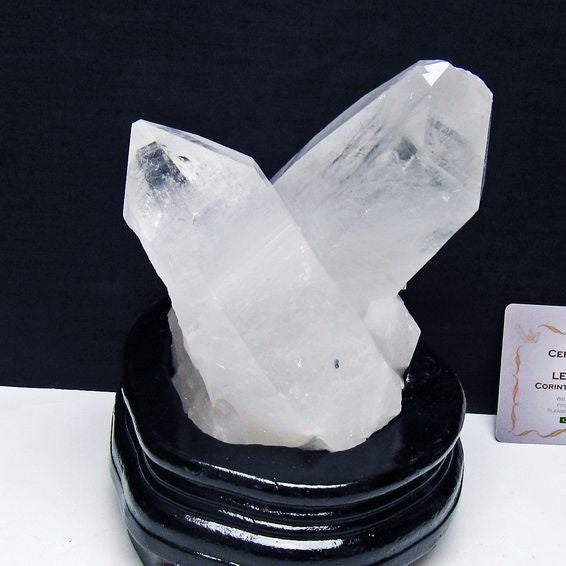 レムリアンシード 水晶 クラスター 原石 クォーツインクォーツ 台座付属 ブラジル ミナスジェライス州 コリント産 一点物 送料無料 182-8077