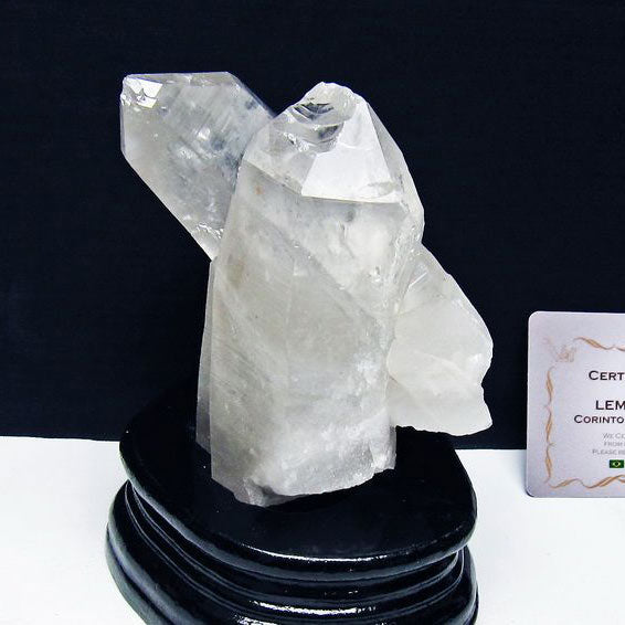 レムリアンシード 水晶 クラスター 原石 クォーツインクォーツ 台座付属 ブラジル ミナスジェライス州 コリント産 一点物 送料無料 182-8079