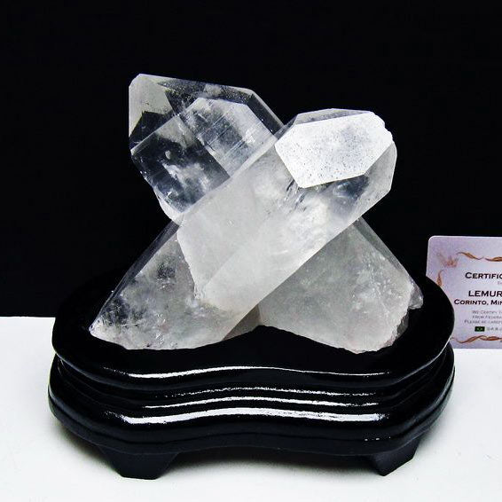 レムリアンシード 水晶 クラスター 原石 クォーツインクォーツ 台座付属 ブラジル ミナスジェライス州 コリント産 一点物 送料無料 182-8083
