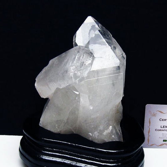 レムリアンシード 水晶 クラスター 原石 クォーツインクォーツ 台座付属 ブラジル ミナスジェライス州 コリント産 一点物 送料無料 182-8085