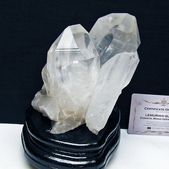 1Kg レムリアンシード 水晶 クラスター 原石 ブラジル ミナスジェライス州 コリント産 一点物 台座付属 送料無料 182-8087