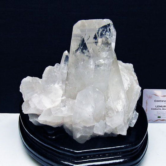 2Kg レムリアンシード 水晶 クラスター 原石 ブラジル ミナスジェライス州 コリント産 一点物 台座付属 送料無料 182-8091