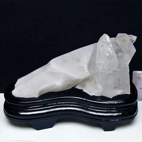 レムリアンシード 水晶 クラスター 原石 ブラジル ミナスジェライス州 コリント産 一点物 台座付属 送料無料 182-8095