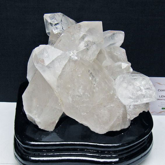 1.8Kg レムリアンシード 水晶 クラスター 原石 クォーツインクォーツ 台座付属 ブラジル ミナスジェライス州 コリント産 一点物 送料無料 182-8096