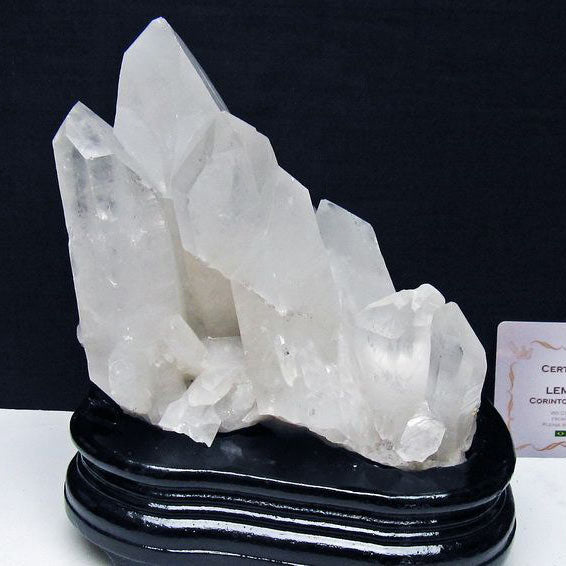 1Kg レムリアンシード 水晶 クラスター 原石 ブラジル ミナスジェライス州 コリント産 一点物 台座付属 送料無料 182-8099