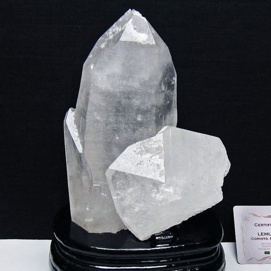 1.4Kg レムリアンシード 水晶 クラスター 原石 ブラジル ミナスジェライス州 コリント産 一点物 台座付属 送料無料 182-8106