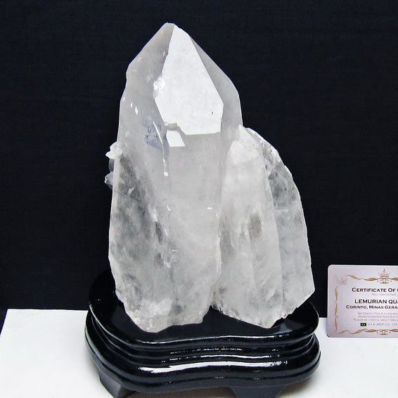 2Kg レムリアンシード 水晶 クラスター 原石 ブラジル ミナスジェライス州 コリント産 一点物 台座付属 送料無料 182-8107