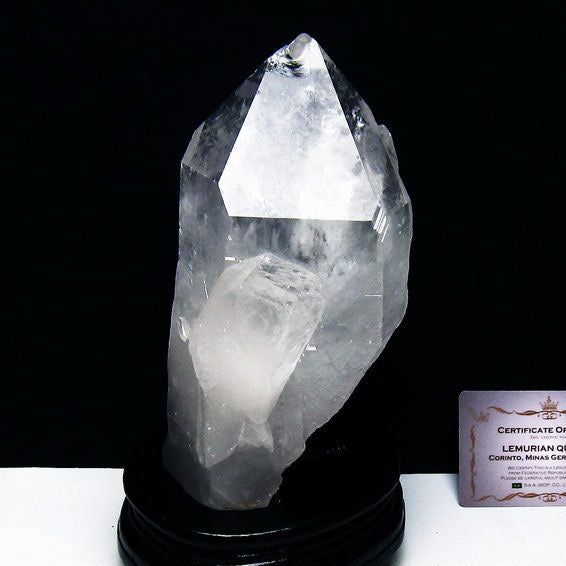 1.4Kg レムリアンシード 水晶 クラスター 原石 クォーツインクォーツ 台座付属 ブラジル ミナスジェライス州 コリント産 一点物 送料無料 182-8108