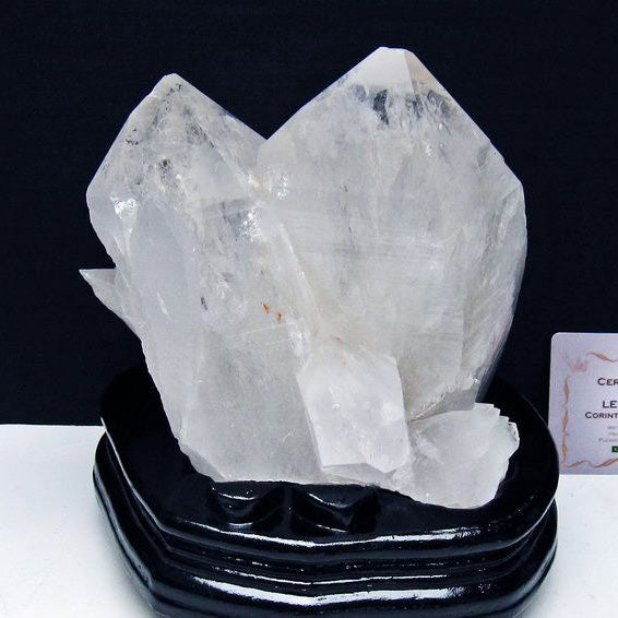 1.7Kg レムリアンシード 水晶 クラスター 原石 ブラジル ミナスジェライス州 コリント産 一点物 台座付属 送料無料 182-8109