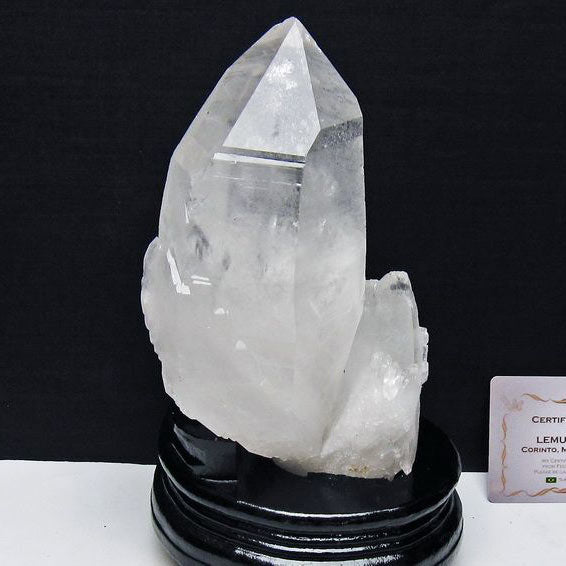 1.1Kg レムリアンシード 水晶 クラスター 原石 ブラジル ミナスジェライス州 コリント産 一点物 台座付属 送料無料 182-8111