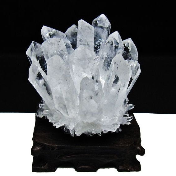 水晶 クラスター 水晶 原石 台座付属 一点物 182-8323