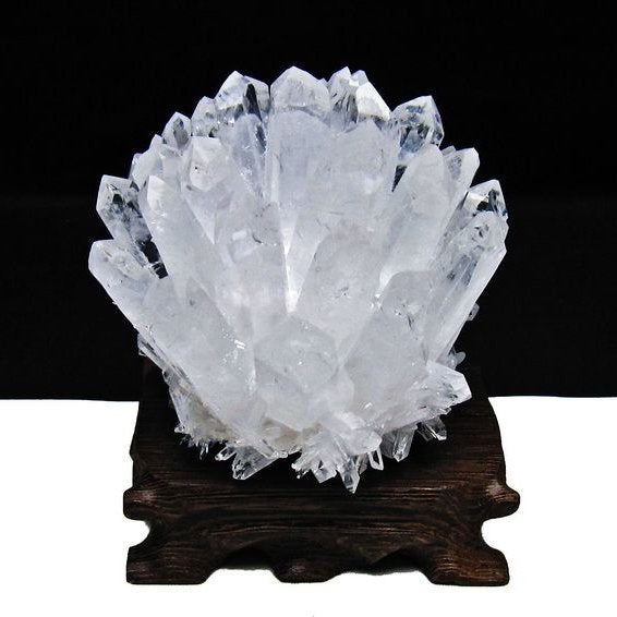 水晶 クラスター 水晶 原石 台座付属 一点物 182-8331