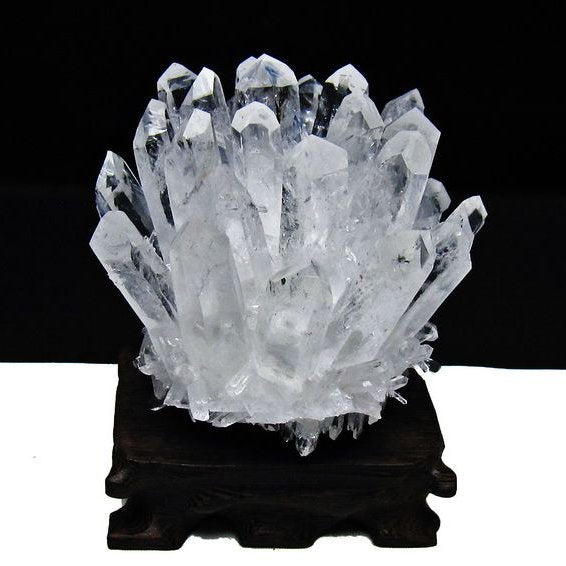 水晶 クラスター 水晶 原石 台座付属 一点物 182-8334