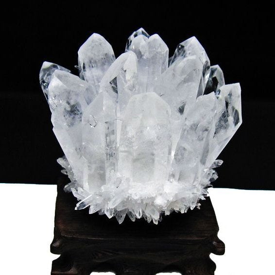 水晶 クラスター 水晶 原石 台座付属 一点物 182-8335