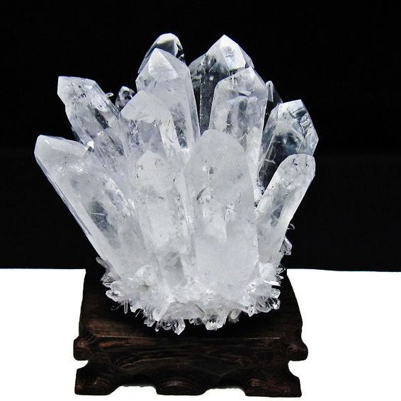 水晶 クラスター 水晶 原石 台座付属 一点物 182-8341