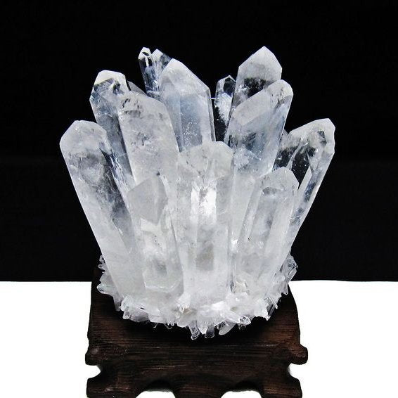 水晶 クラスター 水晶 原石 台座付属 一点物 182-8347
