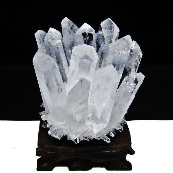 水晶 クラスター 水晶 原石 台座付属 一点物 182-8348