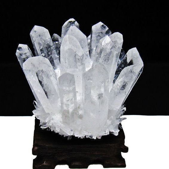 水晶 クラスター 水晶 原石 台座付属 一点物 182-8355
