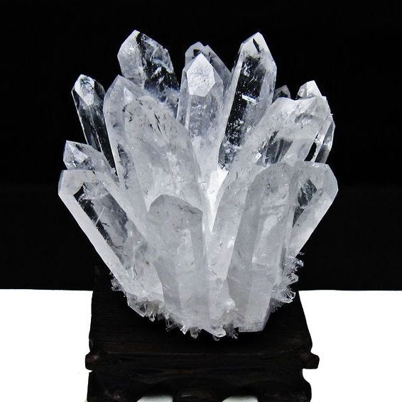 水晶 クラスター 水晶 原石 台座付属 一点物 182-8359