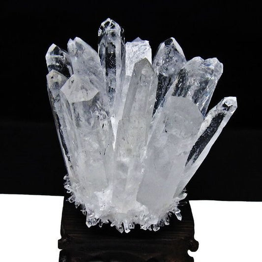 1Kg 水晶 クラスター 水晶 原石 台座付属 一点物 182-8363