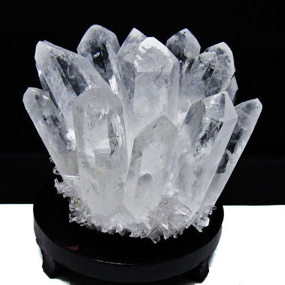 1.4Kg 水晶 クラスター 水晶 原石 台座付属 一点物 182-8370