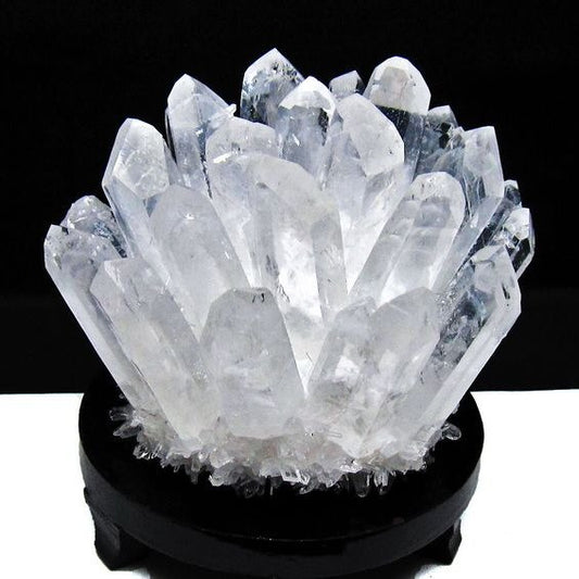 1.3Kg 水晶 クラスター 水晶 原石 台座付属 一点物 182-8373