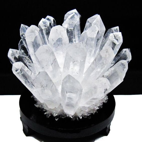 1.4Kg 水晶 クラスター 水晶 原石 台座付属 一点物 182-8375