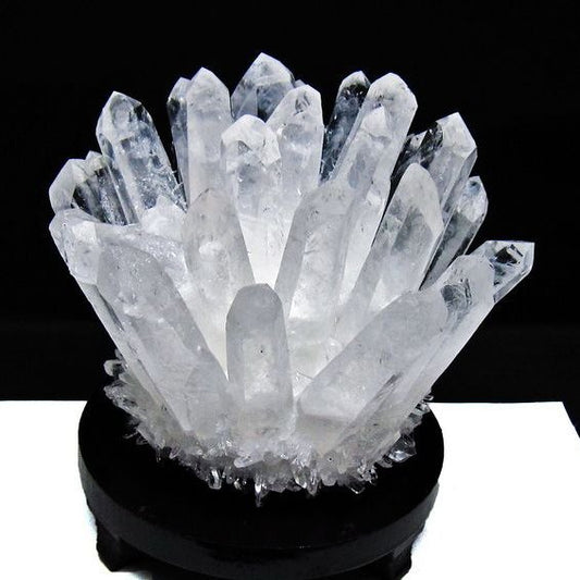 1.4Kg 水晶 クラスター 水晶 原石 台座付属 一点物 182-8384