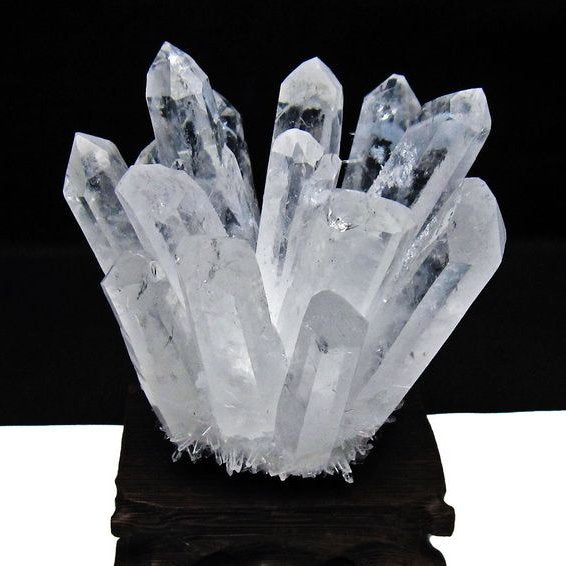 水晶 クラスター 水晶 原石 台座付属 一点物 182-8391