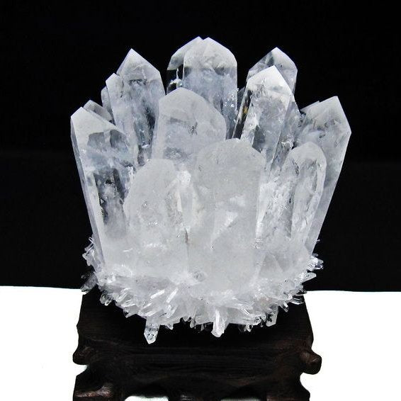 水晶 クラスター 水晶 原石 台座付属 一点物 182-8393