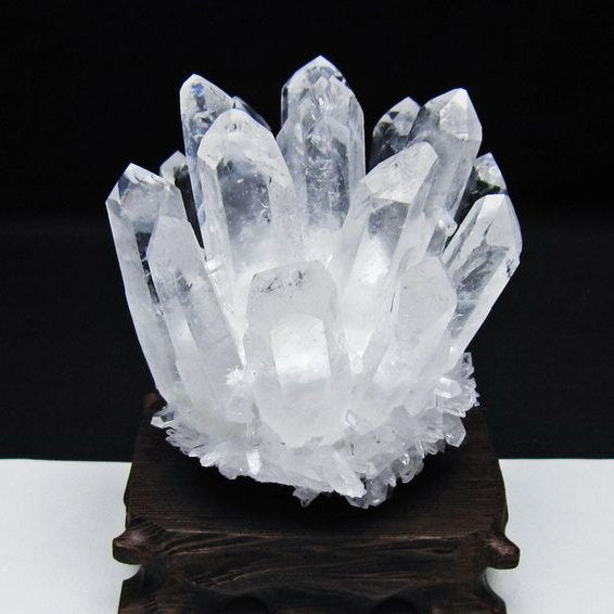 水晶 クラスター 水晶 原石 台座付属 一点物 182-8567