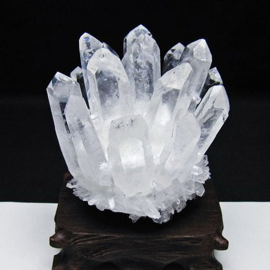 水晶 クラスター 水晶 原石 台座付属 一点物 182-8567