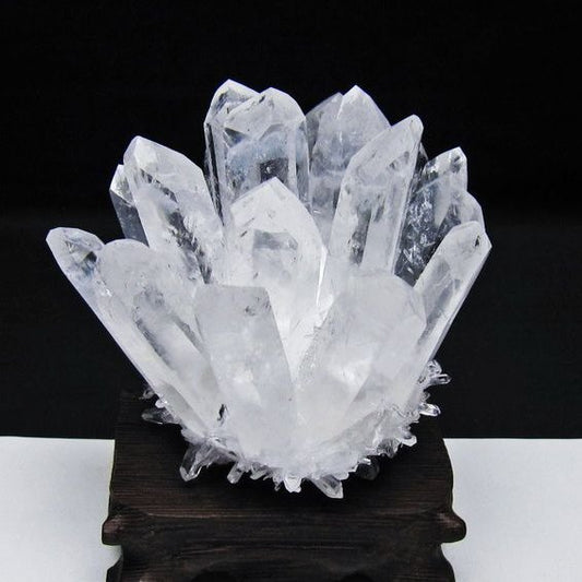 水晶 クラスター 水晶 原石 台座付属 一点物 182-8568