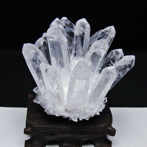 水晶 クラスター 水晶 原石 台座付属 一点物 182-8569