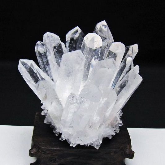 水晶 クラスター 水晶 原石 台座付属 一点物 182-8570