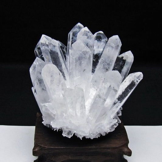 水晶 クラスター 水晶 原石 台座付属 一点物 182-8572