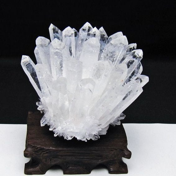 水晶 クラスター 水晶 原石 台座付属 一点物 182-8579