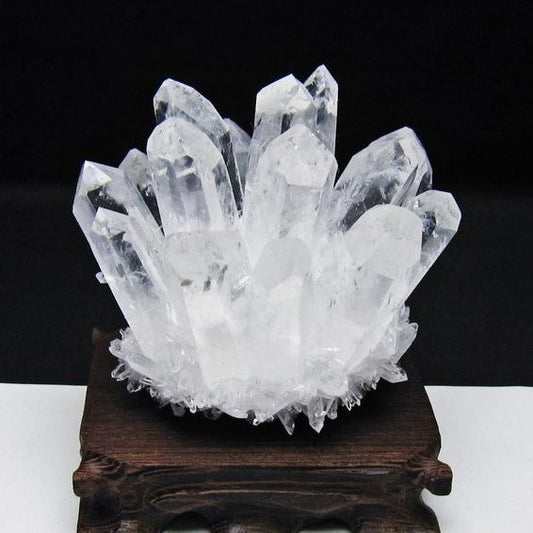 水晶 クラスター 水晶 原石 台座付属 一点物 182-8583