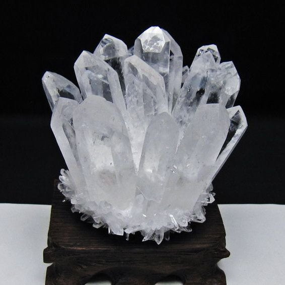 水晶 クラスター 水晶 原石 台座付属 一点物 182-8588