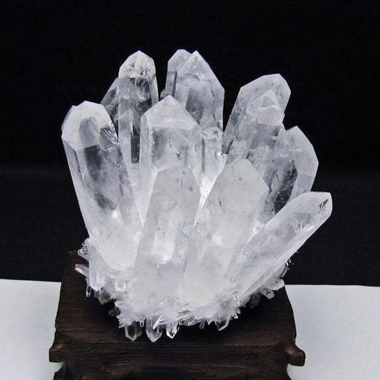 水晶 クラスター 水晶 原石 台座付属 一点物 182-8590