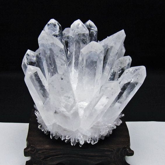 水晶 クラスター 水晶 原石 台座付属 一点物 182-8591