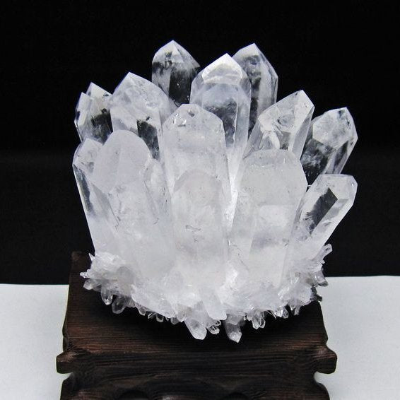 水晶 クラスター 水晶 原石 台座付属 一点物 182-8597