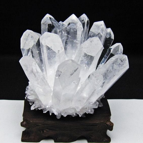 水晶 クラスター 水晶 原石 台座付属 一点物 182-8598
