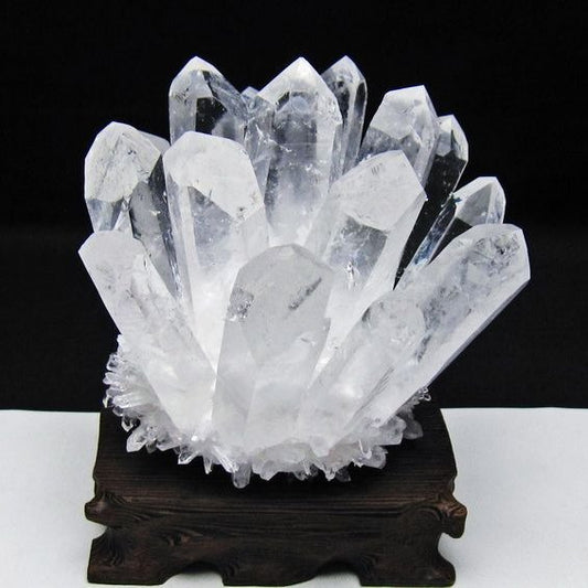 水晶 クラスター 水晶 原石 台座付属 一点物 182-8598