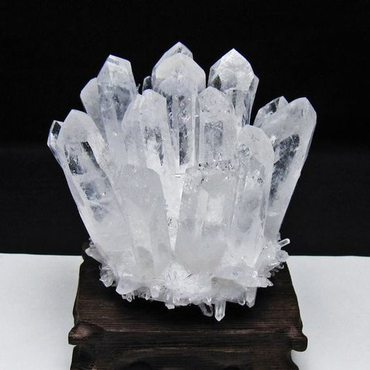 水晶 クラスター 水晶 原石 台座付属 一点物 182-8599