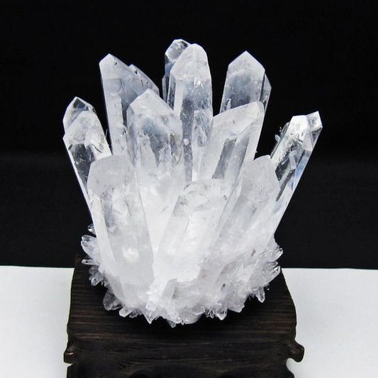 水晶 クラスター 水晶 原石 台座付属 一点物 182-8600