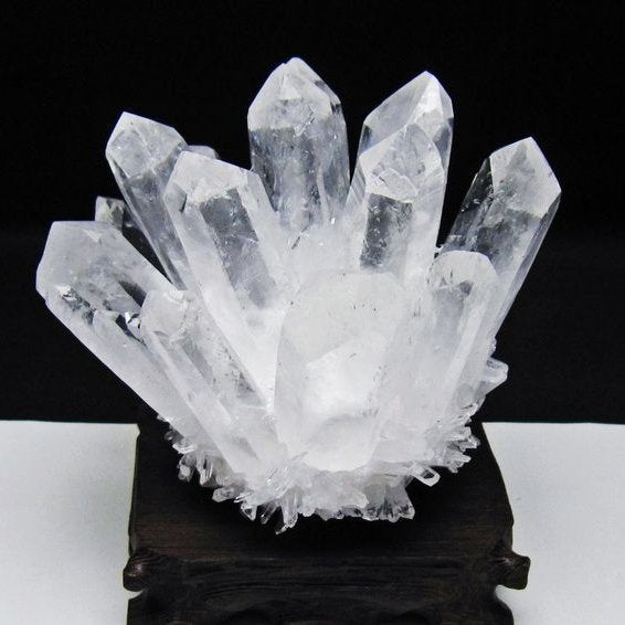 水晶 クラスター 水晶 原石 台座付属 一点物 182-8606