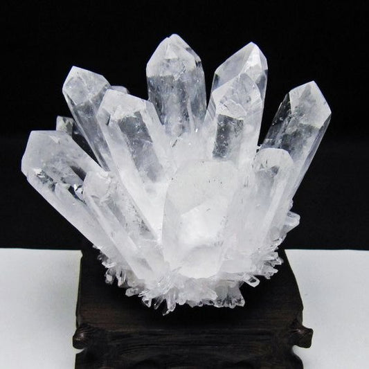 水晶 クラスター 水晶 原石 台座付属 一点物 182-8606
