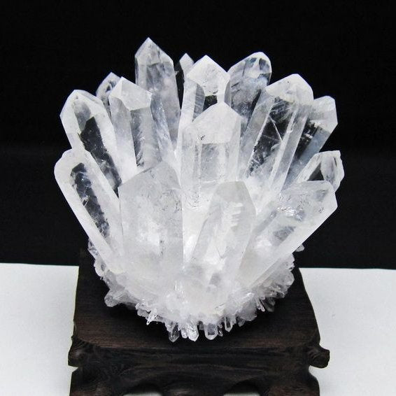 水晶 クラスター 水晶 原石 台座付属 一点物 182-8607