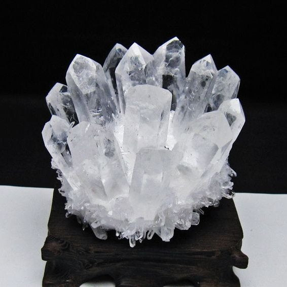 水晶 クラスター 水晶 原石 台座付属 一点物 182-8609